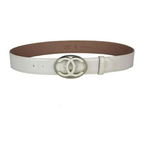 chanel belt white dressy|white leather chanel belt.